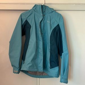 Eddie Bauer women’s blue rain jacket, small